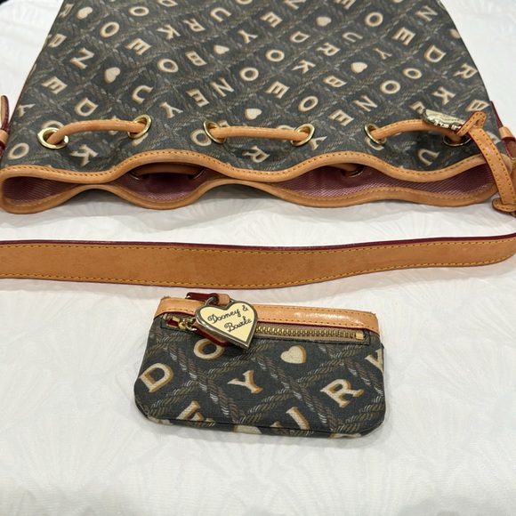 Dooney & Bourke Crossword Cesto Drawstring Shoulder Bag And Coin Purse - Picture 13 of 16